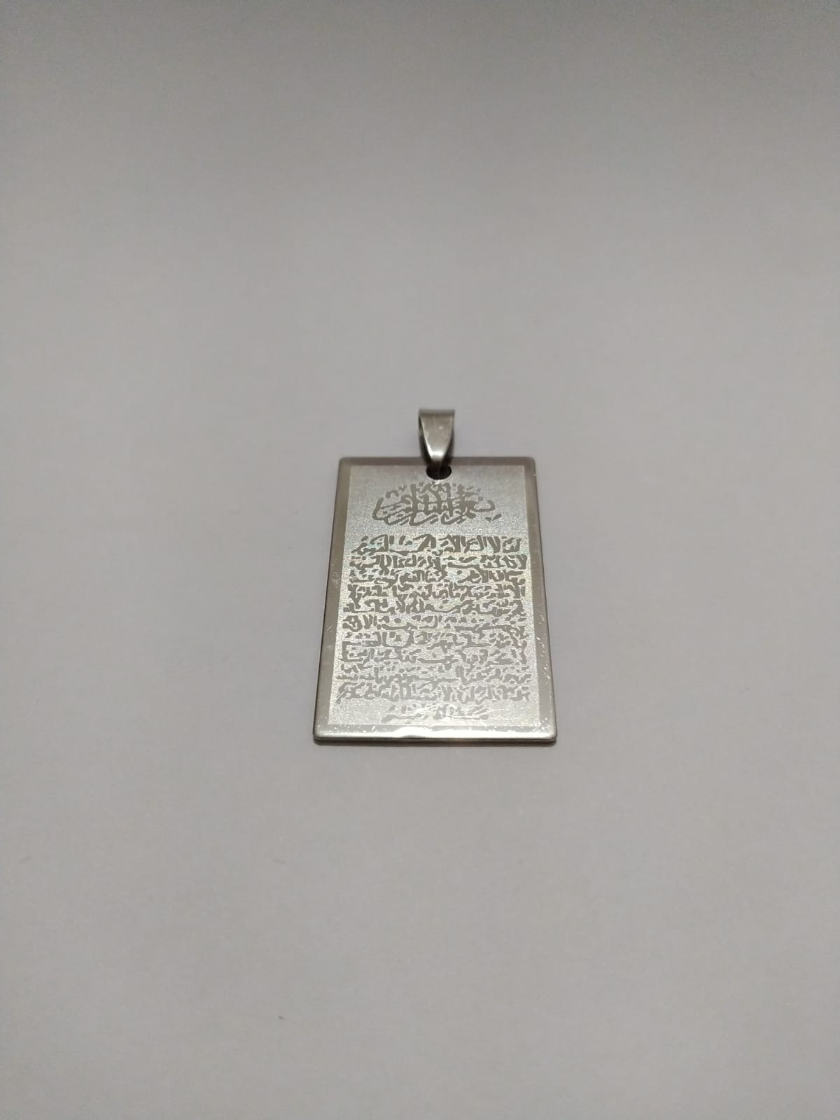 Takı Yapımı için Gümüş Kaplama Çelik Dikdörtgen Ayet Kolye Bileklik Küpe Ucu 24x38mm